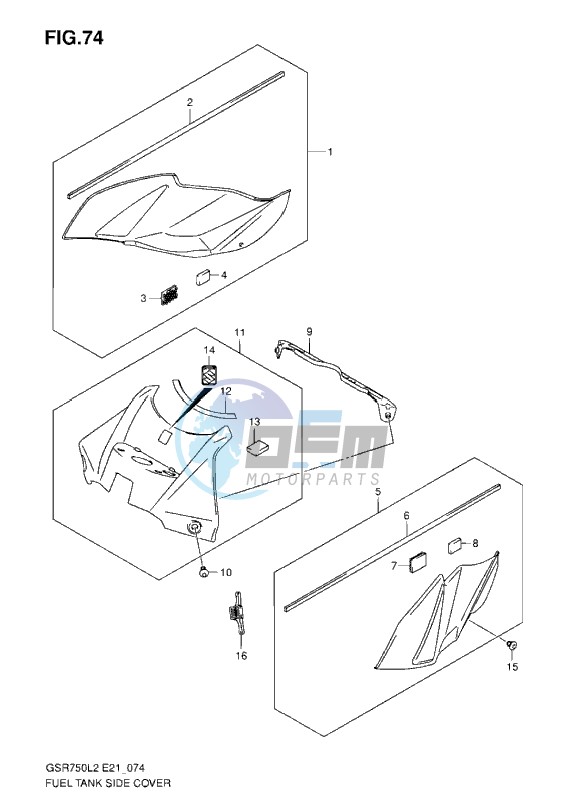 FUEL TANK SIDE COVER L2