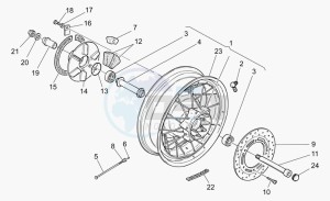 California 1100 Stone - Metal PI EV/EV Touring PI drawing Rear wheel