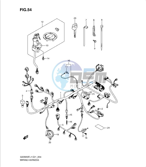 WIRING HARNESS (GSX650FUL1 E21)