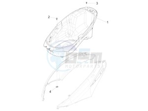 Fly 150 4T 3V ie (USA) drawing Helmet housing - Undersaddle