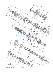 MT09 900 (1RC9) drawing TRANSMISSION