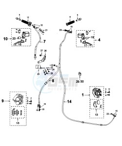 DJANGO 125 SY EVASION drawing BRAKING SYSTEM