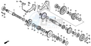 XL600V TRANSALP drawing TRANSMISSION