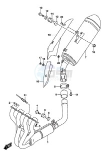 GSX-S750A drawing MUFFLER (GSX-S750AL8 E21)