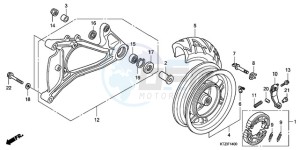 PES125R9 UK - (E / MKH STC) drawing REAR WHEEL/SWINGARM