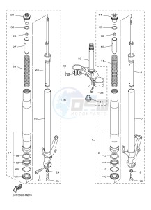 FZ8-S FZ8 FAZER 800 (42PD 42PF) drawing FRONT FORK