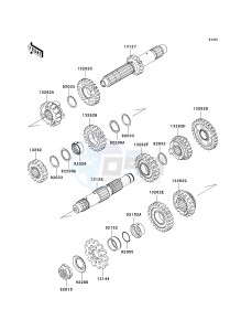 KX 450 D [KX450F] (D7F) D7F drawing TRANSMISSION