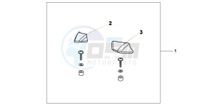 CBF1000T drawing PILLION ARM REST SET