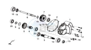 JOYMAX 125I ABS drawing CRANKCASE - DRIVE SHAFT