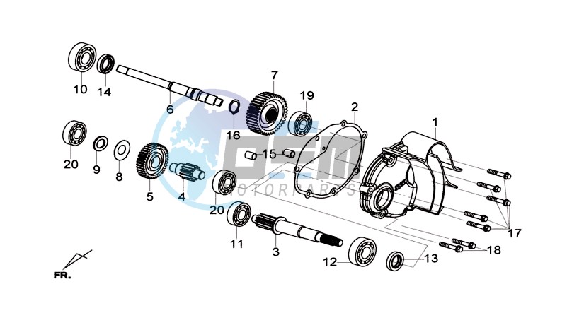 CRANKCASE - DRIVE SHAFT