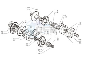 Ark AC 25 Blue-White-Matt Black 50 drawing Driving pulley