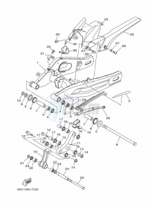 MT-07 ABS MTN690-U (B8M3) drawing REAR ARM