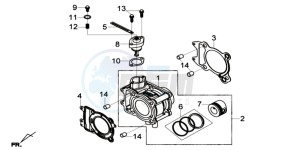 GTS 125I ABS-SNS EURO4 L7 drawing CYLINDER MET PISTON