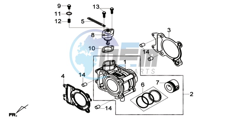 CYLINDER MET PISTON