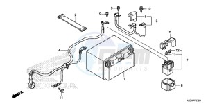 VFR1200XDF CrossTourer - VFR1200X Dual Clutch 2ED - (2ED) drawing BATTERY