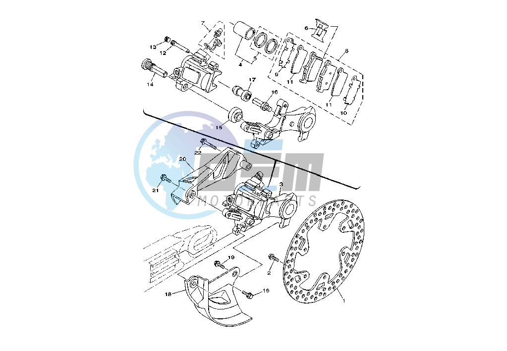 REAR BRAKE CALIPER