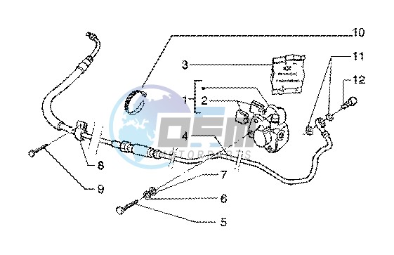 Caliper (Vehicle with rear hub brake)