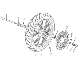 RCR_SMT 125 SC drawing Front wheel