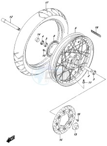 DL650 drawing FRONT WHEEL (DL650XAL7 E21)