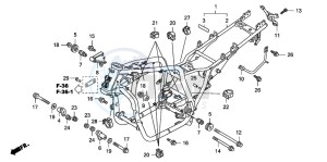 CB1300S CB1300SUPER FOUR drawing FRAME BODY