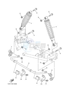 YFM450FWAD YFM450PHF GRIZZLY 450 EPS HUNTER (2LCA) drawing REAR SUSPENSION