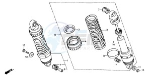 CBX750P2 drawing REAR CUSHION