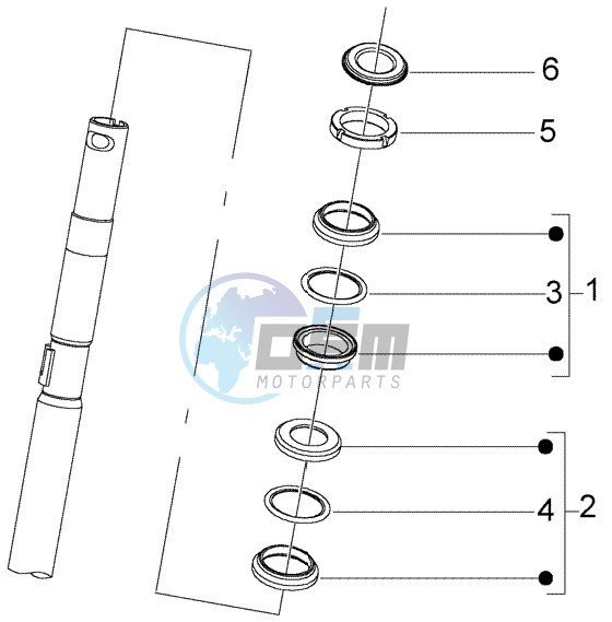 Steering bearing ball tracks