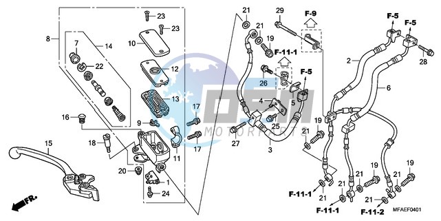 FR. BRAKE MASTER CYLINDER (CBF1000A/T/S)