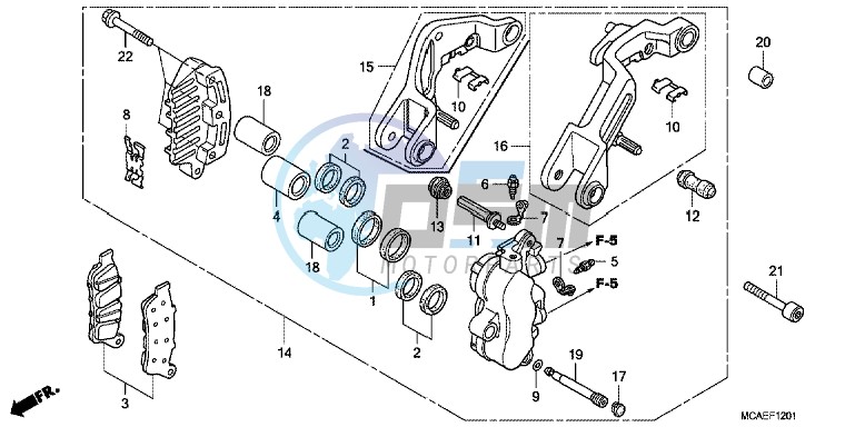 LEFT FRONT BRAKE CALIPER