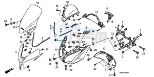 FJS400D9 F / CMF 2F drawing FRONT COVER (FJS400D9/FJS 400A)