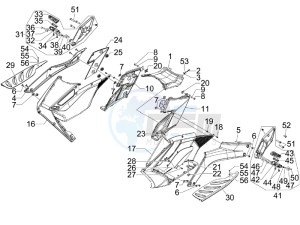 GP 800 Centenario drawing Central cover - Footrests