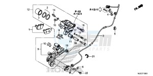 CB650FAE CB650FA 2ED drawing REAR BRAKE CALIPER