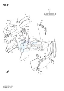 VL800 (E2) VOLUSIA drawing FRAME COVER (VL800L1 E2)