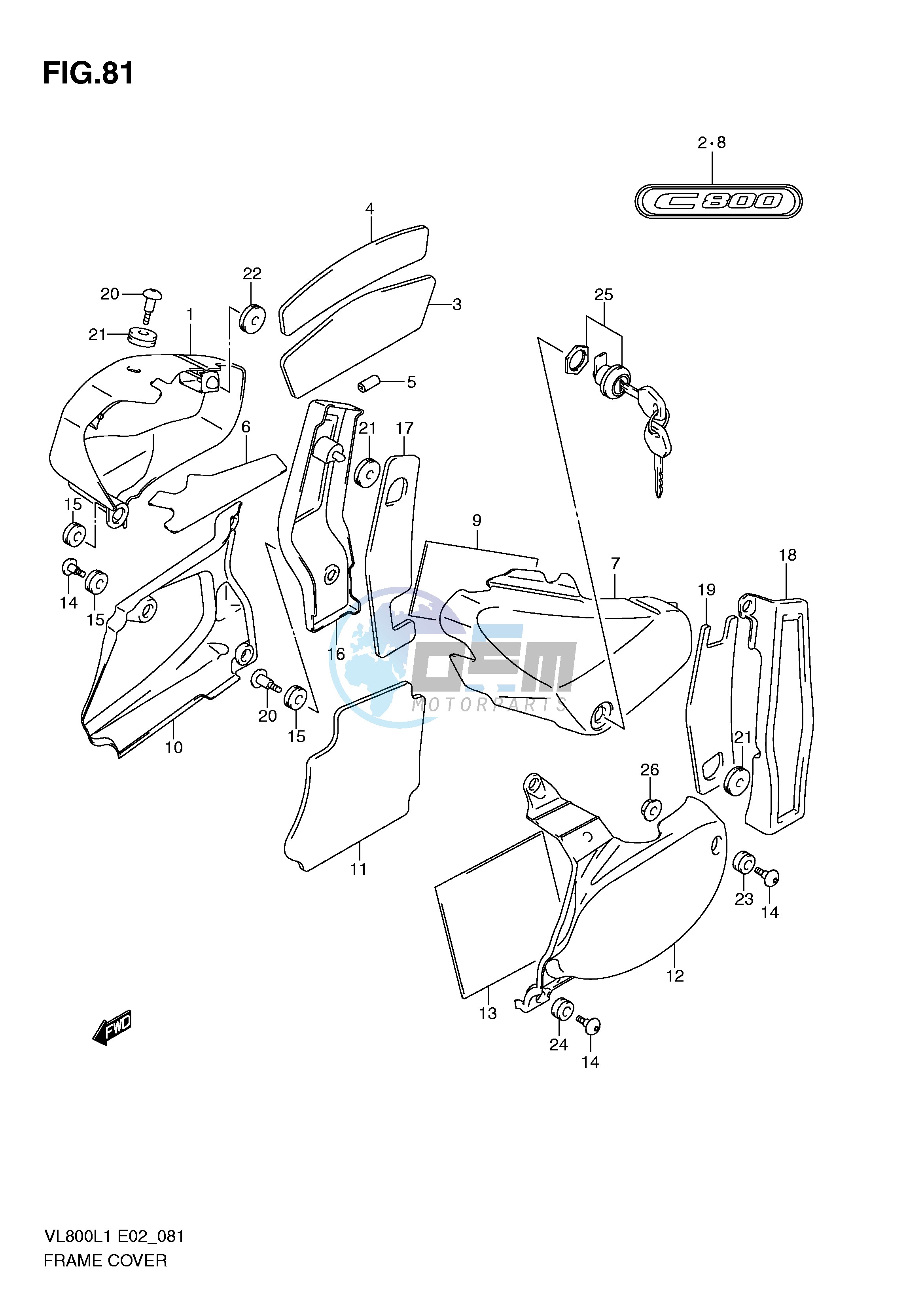 FRAME COVER (VL800L1 E2)