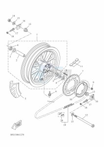 MT-125 MTN125-A (B6G1) drawing REAR WHEEL