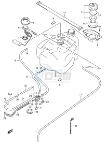 AN125 (E2) Burgman drawing FUEL TANK