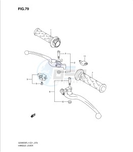 GSXF650 drawing HANDLE LEVER (GSX650FUL1 E21)