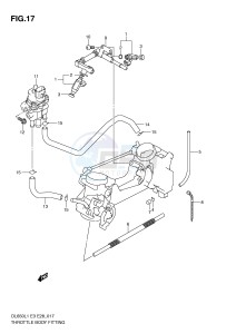 DL650 (E3) V-Strom drawing THROTTLE BODY FITTING (DL650L1 E3)