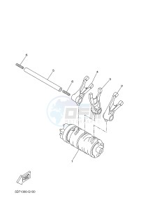 MT125A MT-125 ABS (5D7D) drawing SHIFT CAM & FORK