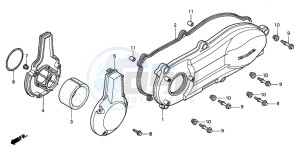 FES125 PANTHEON drawing LEFT CRANKCASE COVER