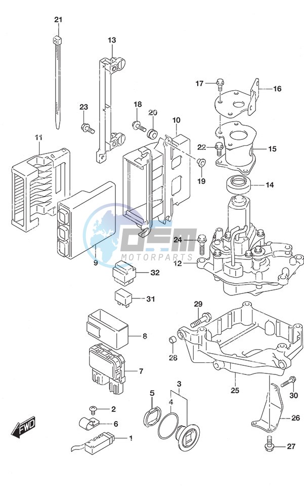 PTT Switch/Engine Control Unit