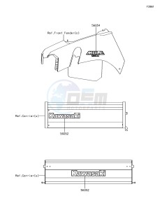 MULE SX KAF400JHF EU drawing Decals