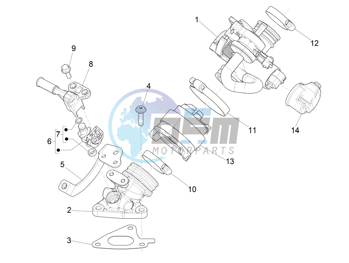 Throttle body - Injector - Induction joint