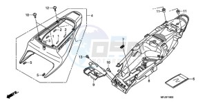 CBR600RR9 France - (F / CMF SPC) drawing REAR COWL