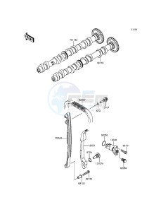 Z800 ZR800AEF FR GB XX (EU ME A(FRICA) drawing Camshaft(s)/Tensioner