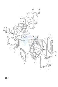 DF 25 V-Twin drawing Cylinder Head