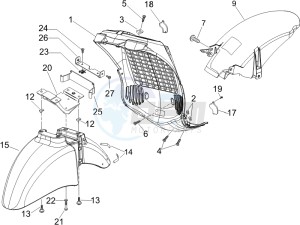 Beverly 500 Cruiser e3 2007-2012 drawing Wheel housing - Mudguard