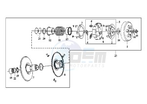 EURO MX E2 - 125 cc drawing DRIVEN PULLEY