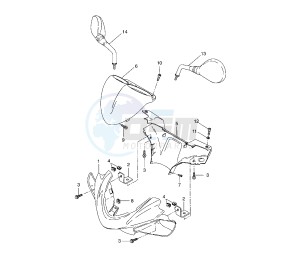 YQ AEROX 50 drawing COWLING