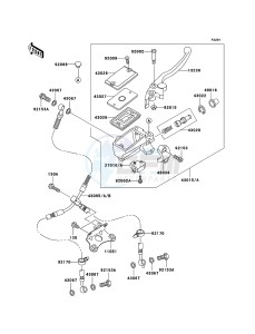 NINJA ZX-12R ZX1200-B4H FR GB GE XX (EU ME A(FRICA) drawing Front Master Cylinder